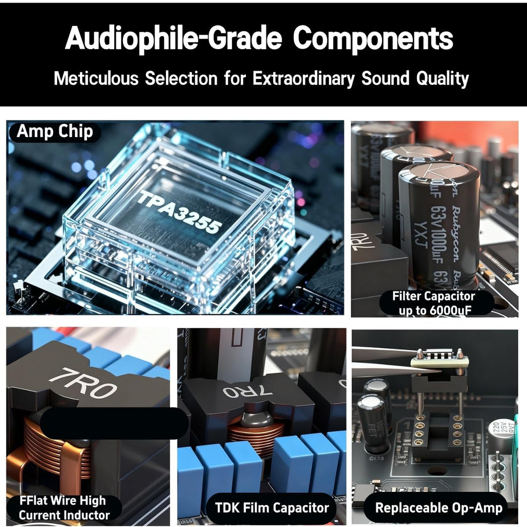 3E Audio A7Mono Stereo Leistungsverstärker TPA3255 1x480W PBTL Next Generation Hi-Fi Audio mit verbe
