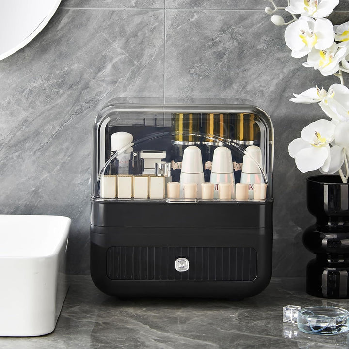 RMAN Make up Organizer Kosmetik Aufbewahrungsbox mit Schubladen Staubdicht Schmink Aufbewahrungskast