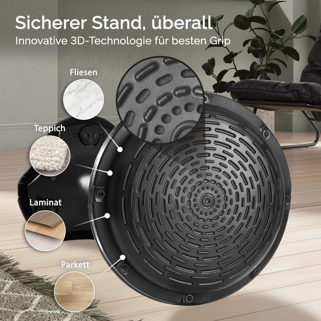 DESQUP® Ergonomischer Sitz- & Stehhocker | Höhenverstellbarer Arbeitshocker & Stehhilfe mit Wipp-, W