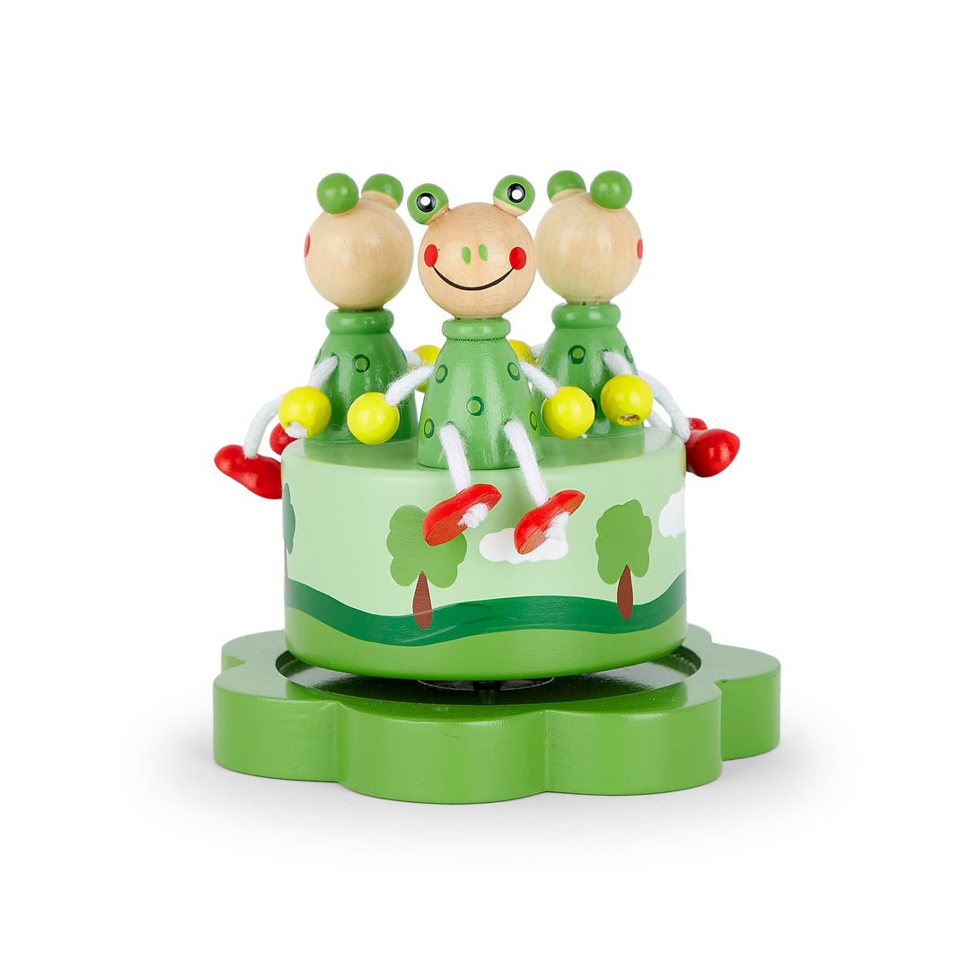 Mousehouse Gifts Baby oder Kinder Spieluhr Spieldose Holz mit Musik Grüne Frosch für Jungen und Mädc