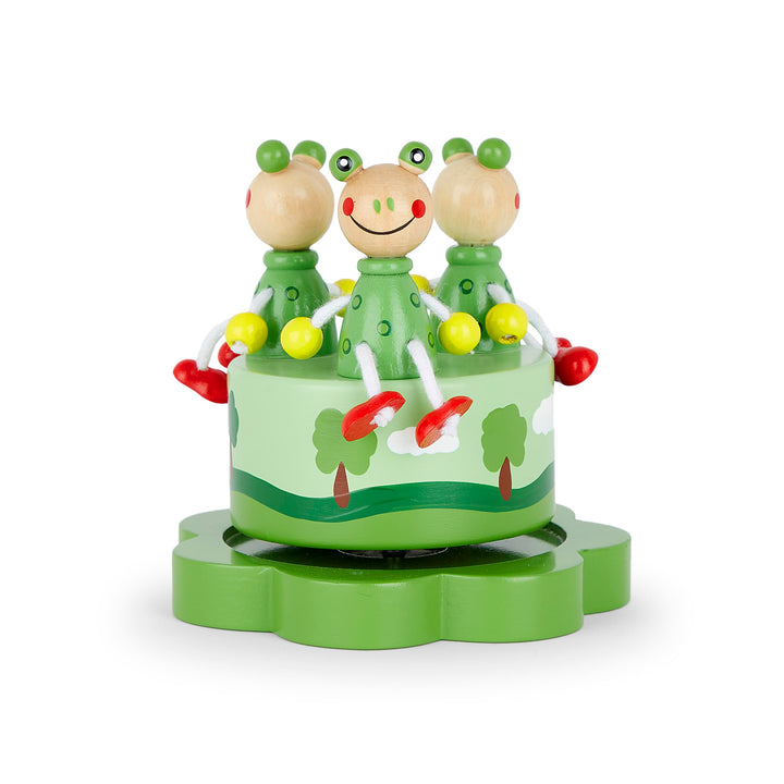 Mousehouse Gifts Baby oder Kinder Spieluhr Spieldose Holz mit Musik Grüne Frosch für Jungen und Mädc