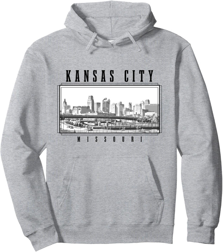 Kansas City Missouri Vintage USA Souvenir Skyline Pullover Hoodie