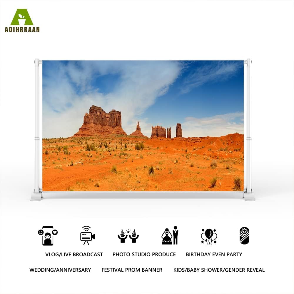 Aoihrraan 2,7x1,8m Wüstenhintergrund Wilder Westen Nationalpark Monument Canyon Natur Landschaft Fot