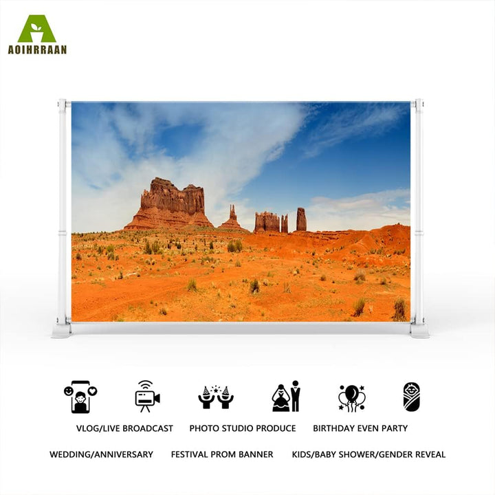 Aoihrraan 2,7x1,8m Wüstenhintergrund Wilder Westen Nationalpark Monument Canyon Natur Landschaft Fot