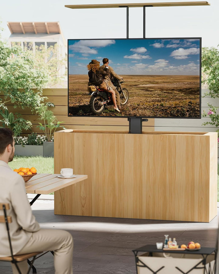 monTEK TV Lift Elektrisch für 43-88 Zoll Fernseher bis 60 kg, Motorisierte TV Halterung mit Funkfern