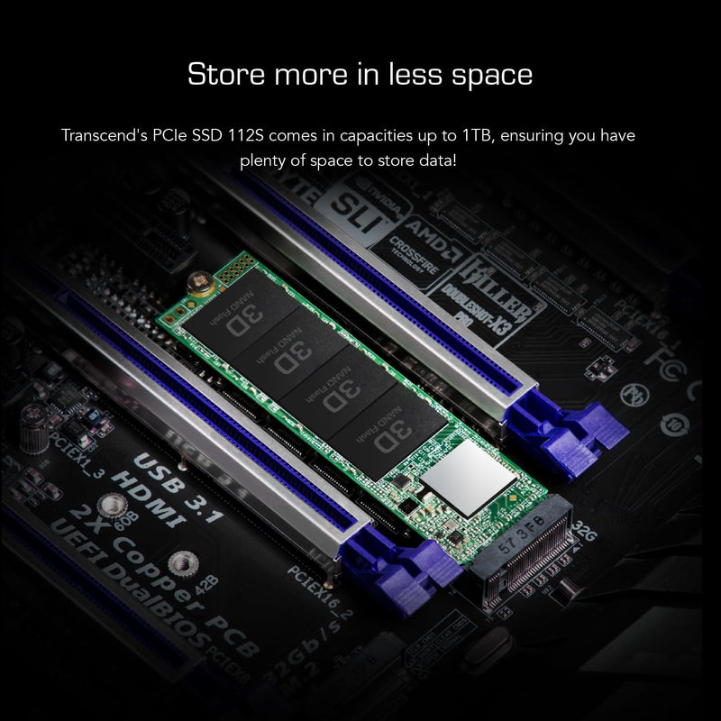 Transcend 110S 1TB Interne M.2 PCIe NVMe SSD 2280 PCIe NVMe 3.0 x4 TS1TMTE112S Classic