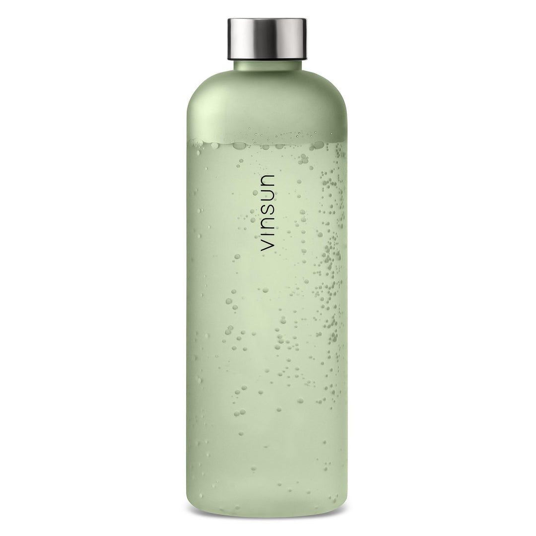 VINSUN Trinkflasche 650ml, 1000ml, 1500ml - auslaufsicher, Kohlensäure geeignet, BPA frei, Tritan -