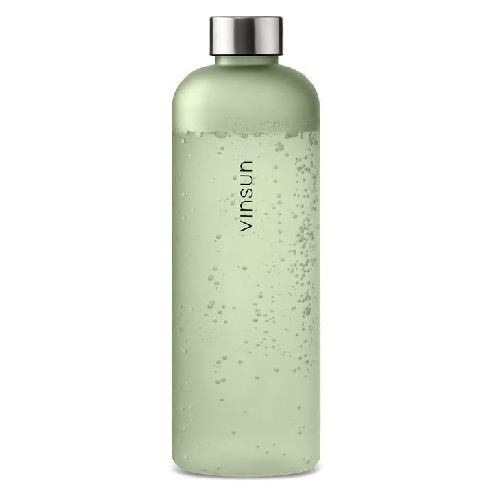 VINSUN Trinkflasche 650ml, 1000ml, 1500ml - auslaufsicher, Kohlensäure geeignet, BPA frei, Tritan -