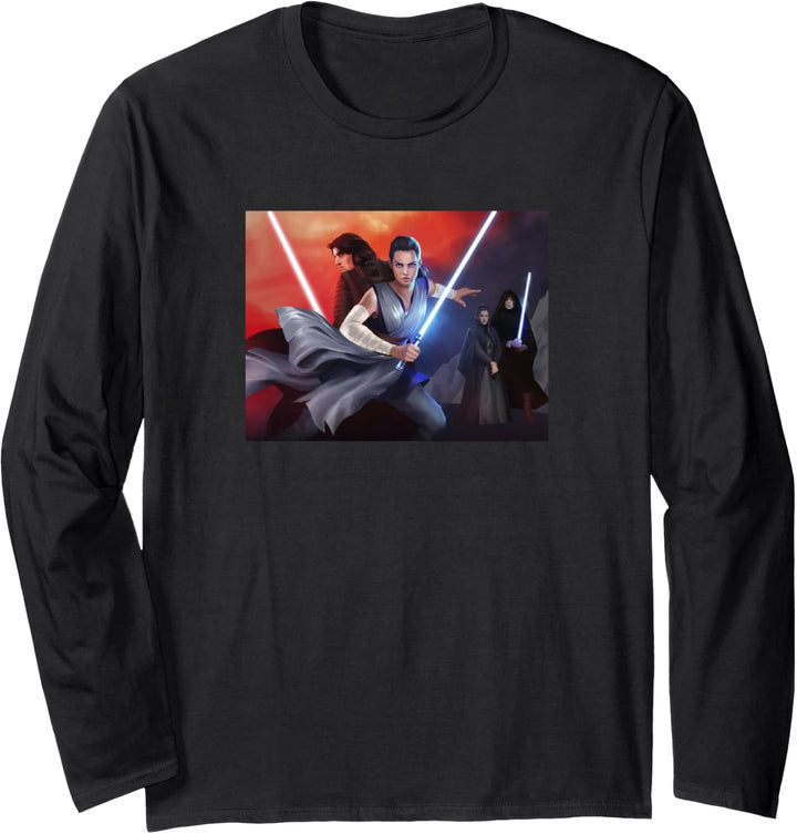 Exklusives Rey & Kylo-Porträt zu Star Wars: Die letzten Jedi Langarmshirt