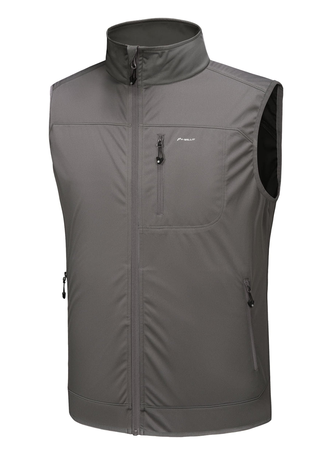 WILLIT Herren Golf Weste Leichtgewicht Softshell Weste Outerwear Ärmellose Jacke für Wandern Laufen