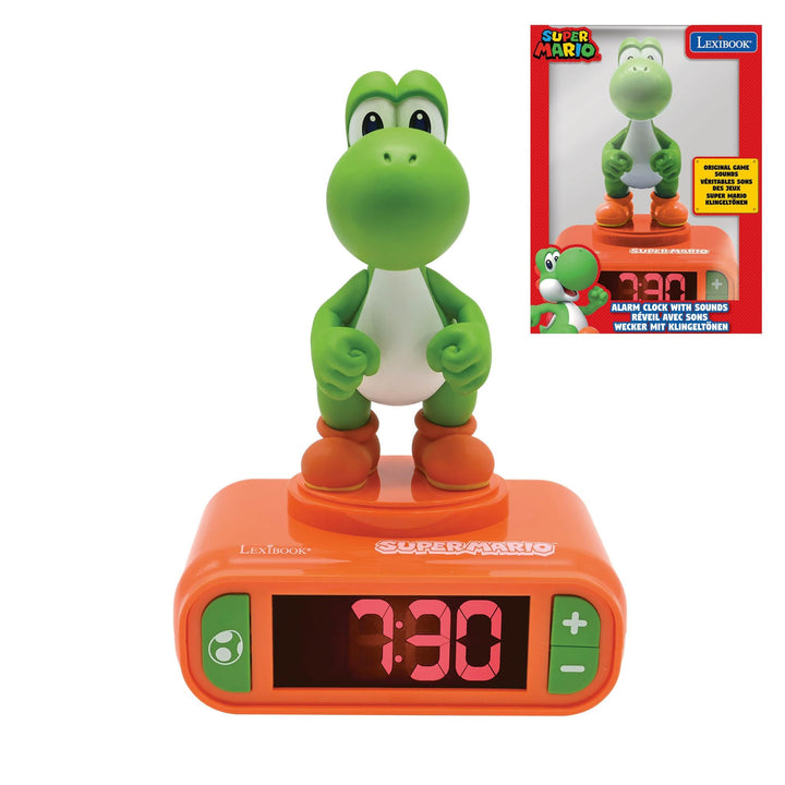 Lexibook - Nintendo Super Mario Wecker - Super Mario Soundeffekte - Jungen Wecker - mit Snooze - Ora
