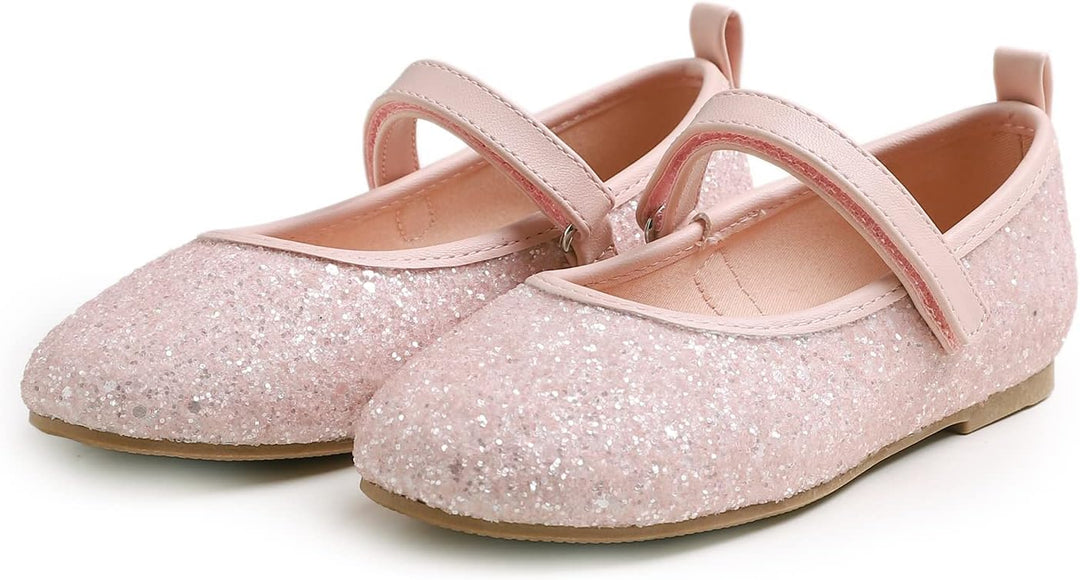 Feversole Girls Cute Dress, Mädchen süsses Kleid Mary Jane Schuhe weiche Party Urlaub Ballerinas 30