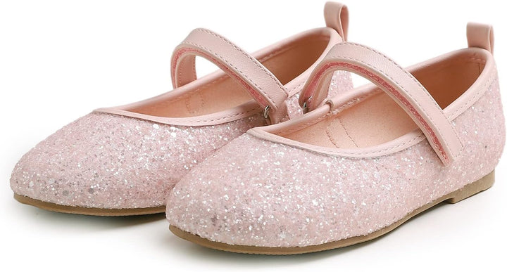 Feversole Girls Cute Dress, Mädchen süsses Kleid Mary Jane Schuhe weiche Party Urlaub Ballerinas 30
