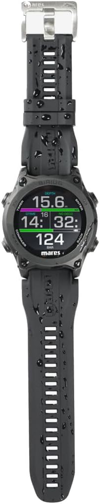 Mares Sirius Tauchcomputer im Armbanduhr-Format schwarz/schwarz, schwarz/schwarz