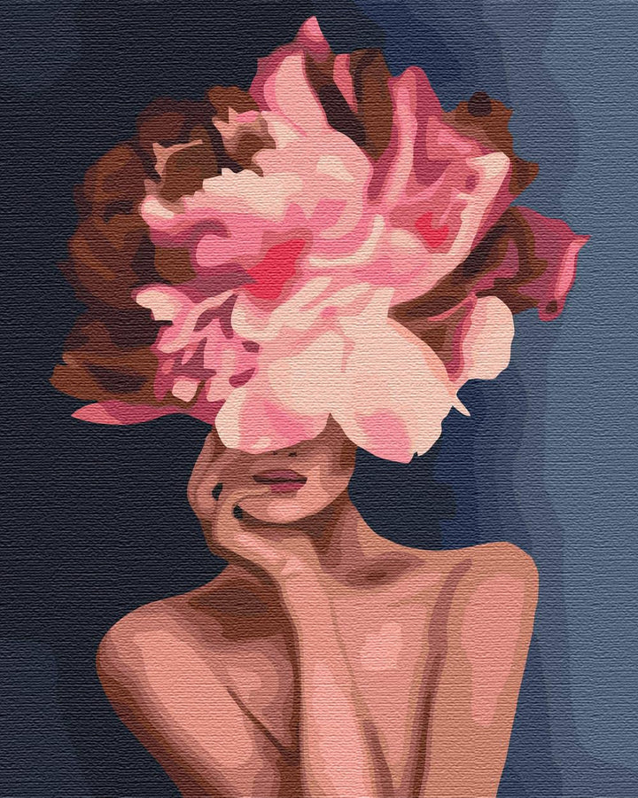 Artnapi Malen nach Zahlen Erwachsene mit Rahmen | DIY Handgemalt | Blume der Eleganz | Kit für Anfän