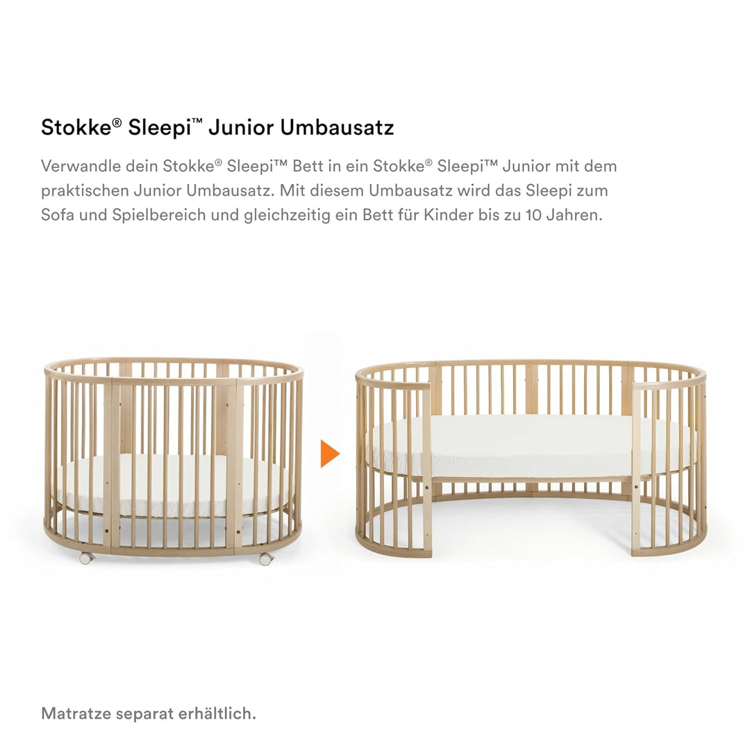 Stokke Sleepi Junior Extension, Natural - Verwandle Sleepi Bett Sleepi Junior - Geeignet für Kinder