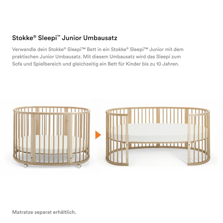 Stokke Sleepi Junior Extension, Natural - Verwandle Sleepi Bett Sleepi Junior - Geeignet für Kinder