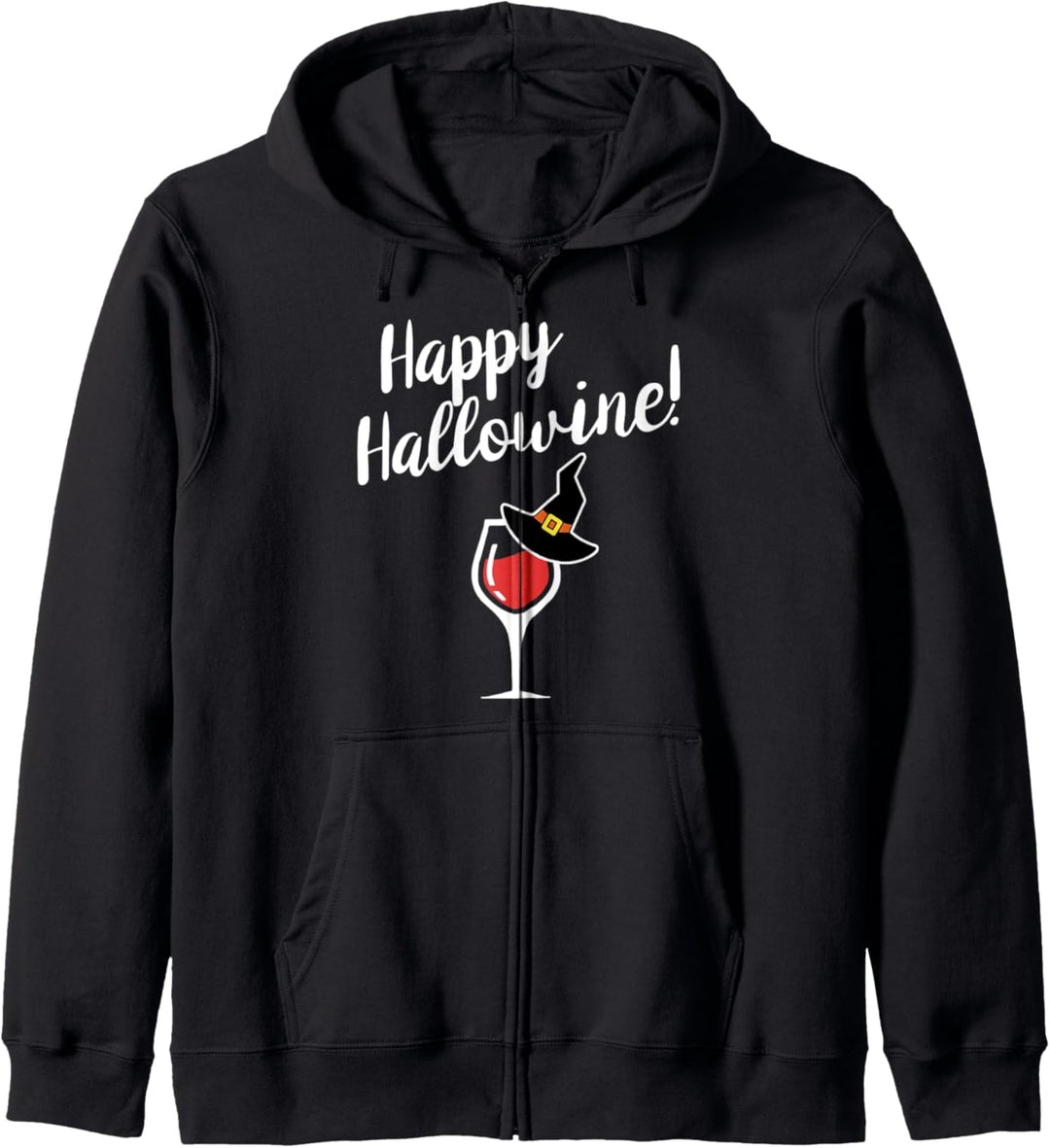 Happy Hallo-Wine! Funny Halloween Cute Drinking Graphic Kapuzenjacke