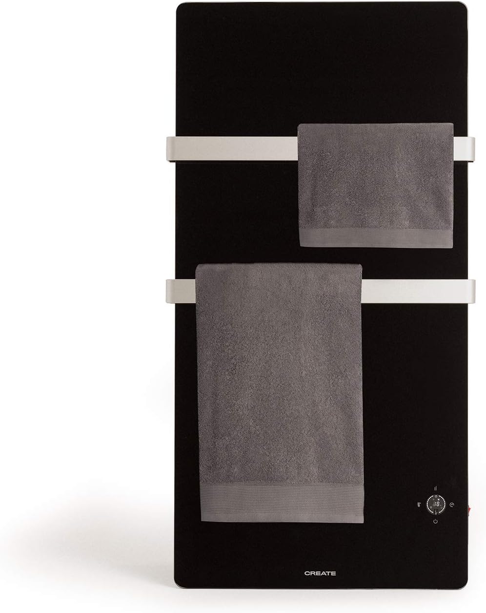 CREATE / WARM Towel Crystal/Elektrischer Handtuchhalter aus 1mm Glas mit WLAN & Fernbedienung / 600