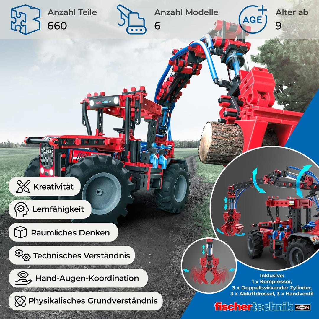 fischertechnik 559876 PROFI Strong Pneumatics – Bausatz für Kinder ab 9 Jahren, pneumatisch betriebe