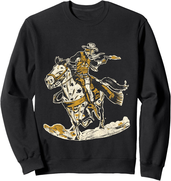 Cowboy Vintage Cowgirl Bang Westerner Horse Shoot Sweatshirt