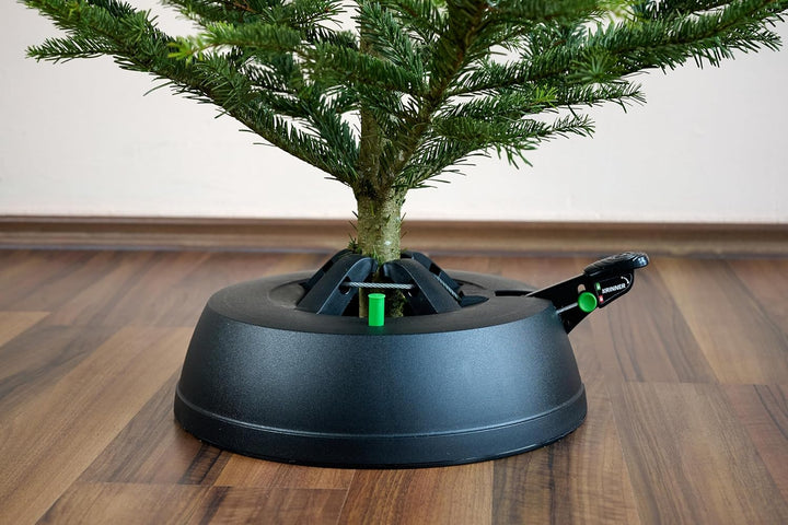 Krinner Recycling Weihnachtsbaum Christbaumständer Green Line S Schwarz 34cm inkl. Fusspedal- und Ei