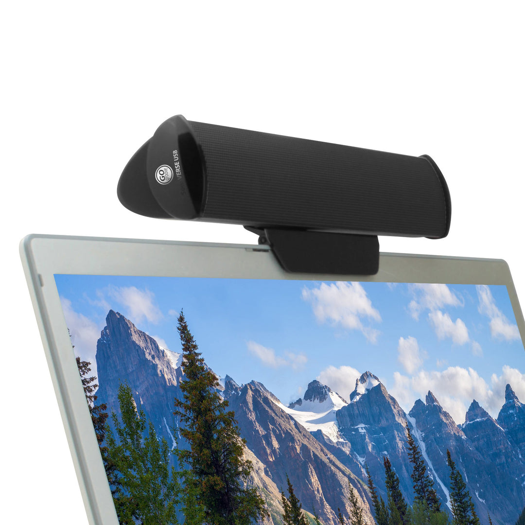 GOgroove SonaVERSE PC Soundbar für Laptops - USB-betriebene Mini-Soundbar mit Tragbarem Externem Cli