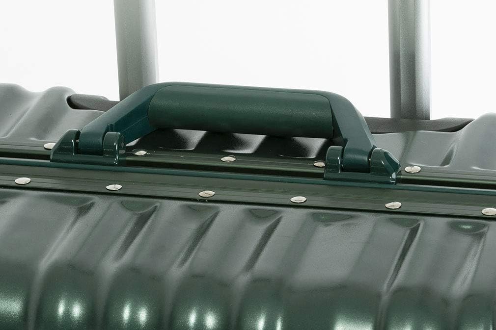 Travelhouse London Koffer Grün L-75cm · Alu-Rahmen · Polykarbonat Hartschale · Trolley Reisekoffer R
