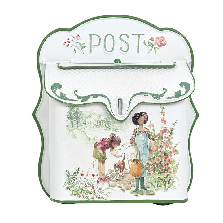 Briefkasten Vintage Shabby Briefkasten Anthrazit Retro Postkasten Landhausstil Metall Wandbriefkaste