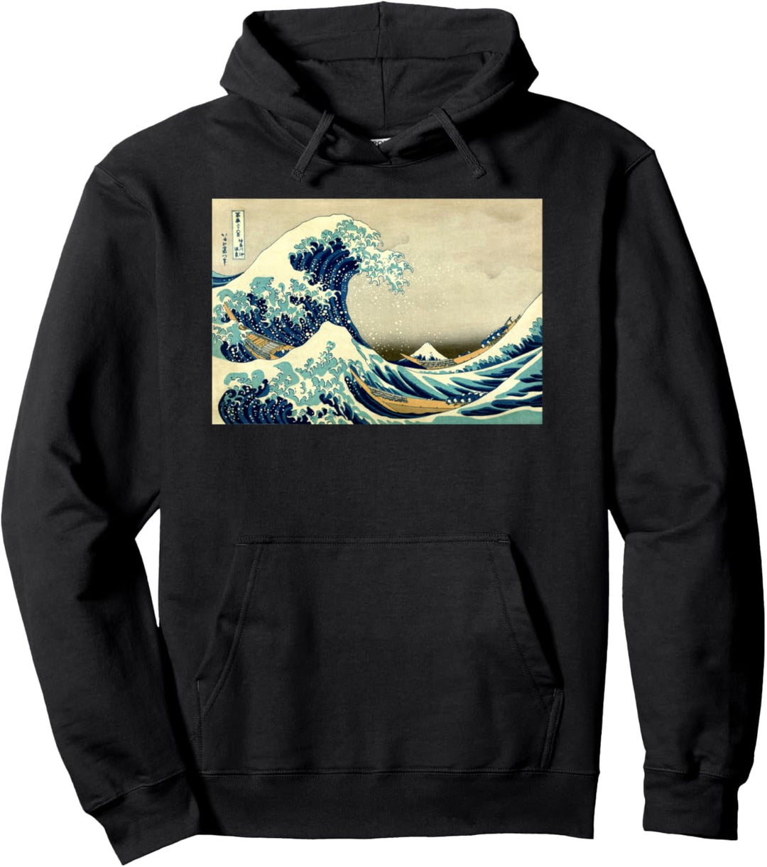 Berühmte Klassische Japanische Kunst "Grosse Welle" Stilvoll Pullover Hoodie