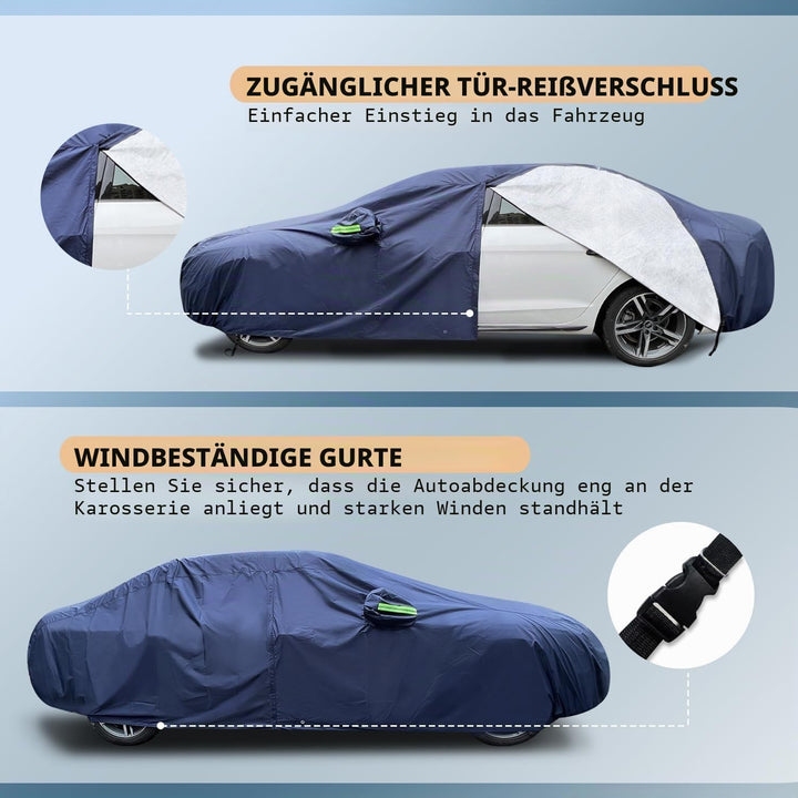 Autoabdeckplane 10 Schichten Vollgarage Autoabdeckung Vollgarage Staubdicht Wasserdicht Autohülle Au