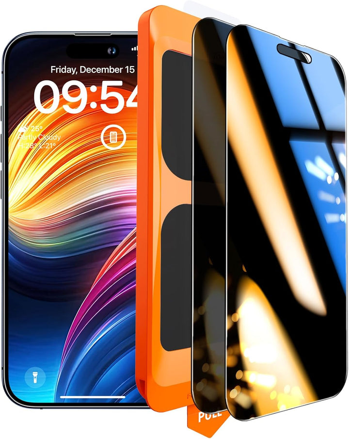 TOCOL für iPhone 16 Pro Max für Panzerglas Sichtschutz, Stossfest Full Screen Auto-Installation 0 Bl