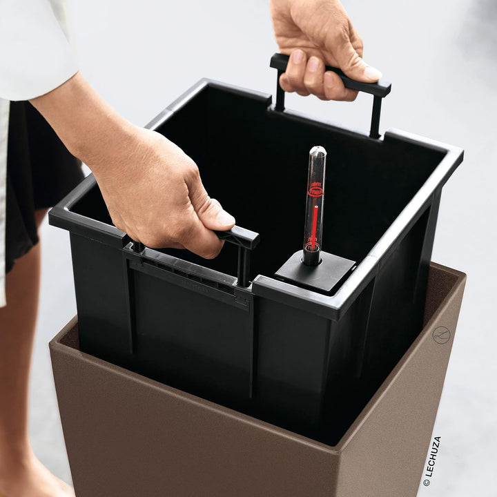 LECHUZA CUBICO Color 40 muskat 13151 Muskat 39.5x39.5x75.5 cm, Muskat 39.5x39.5x75.5 cm