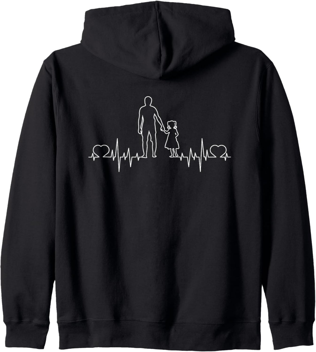 Vater & Tochter Herzschlag Papa & Kind Partnerlook Kapuzenjacke