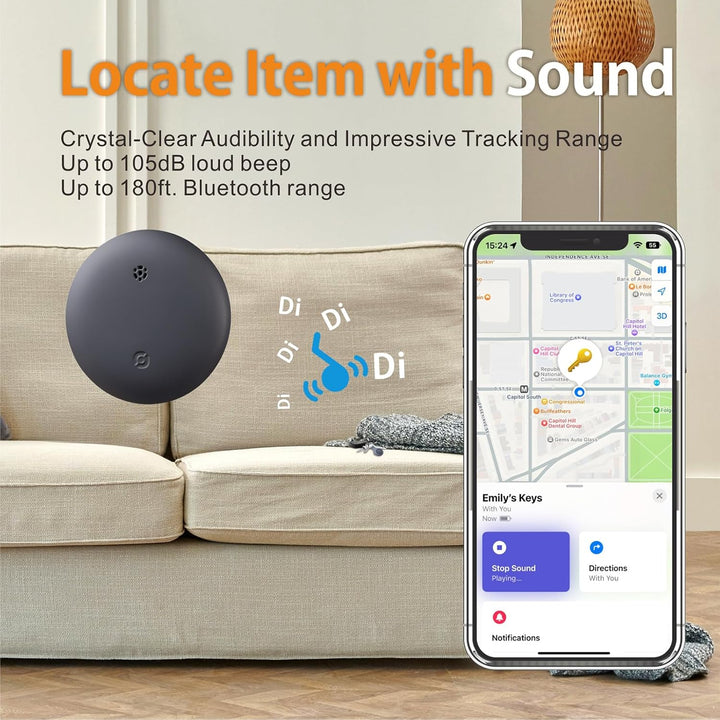 Reyke Smart Tag Pro, Koffer Tracker kompatibel mit Apple Wo ist APP (nur iOS), Schlüsselfinder für S