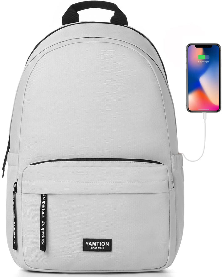 YAMTION Rucksack Schule Teenager Jungen &amp; Mädchen für 15.6 Zoll Laptop,Schulranzen Damen Herren Stad