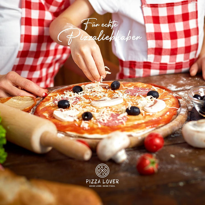 Pizza Lover® hochwertiger Pizzaschieber perforiert 30 x 30 cm Pizzaschaufel aus harteloxiertem Alumi