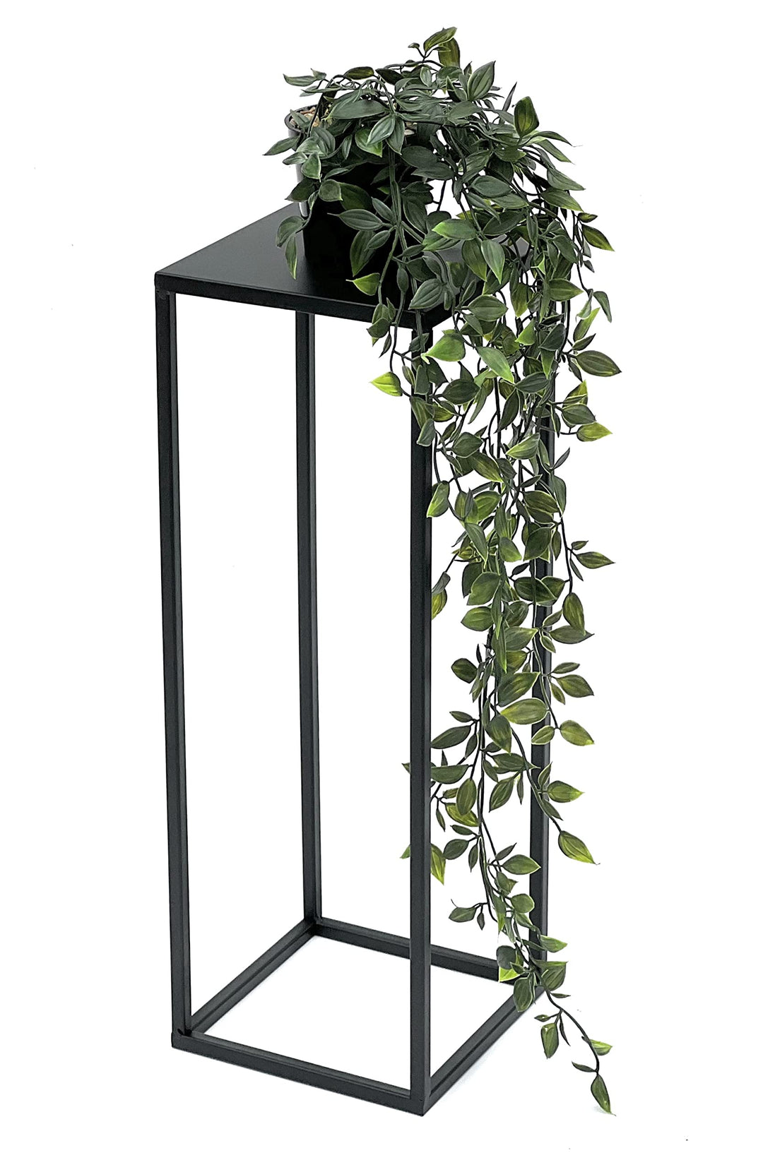 DanDiBo Blumenhocker Metall Schwarz Eckig 50 - 70 cm Blumenständer Beistelltisch 96315 Blumensäule M