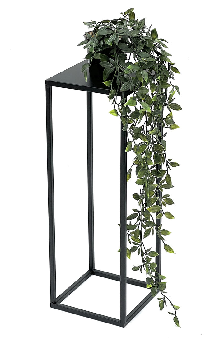 DanDiBo Blumenhocker Metall Schwarz Eckig 50 - 70 cm Blumenständer Beistelltisch 96315 Blumensäule M