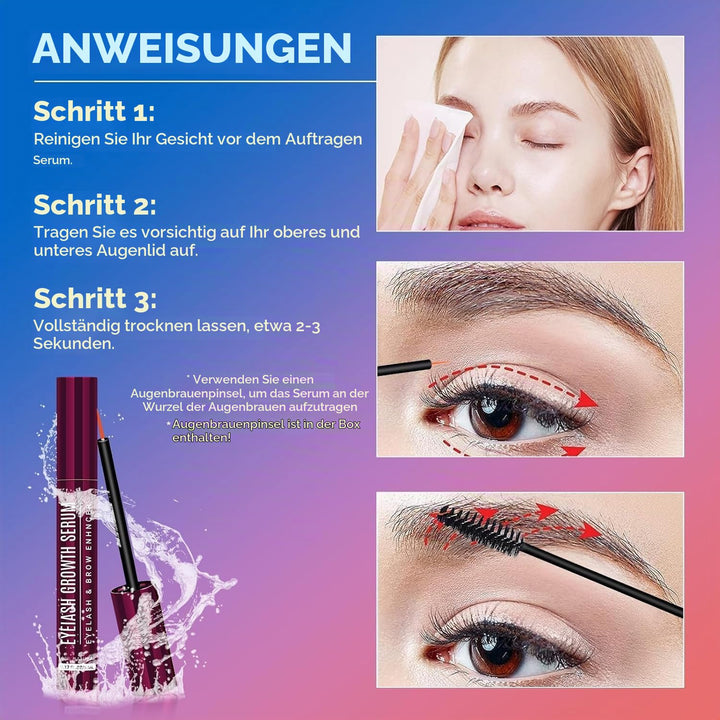 Wimpernserum Ohne Hormone, Wimpernwachstumsserum Hormonfrei - Natürliches Lash Serum für Längere &amp; K