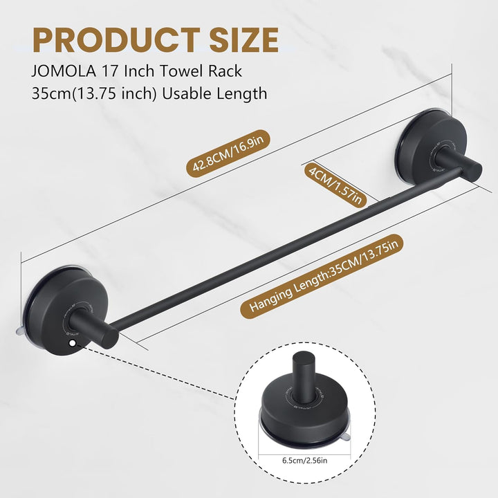 Handtuchhalter mit Saugnapf - JOMOLA Saugnapf Handtuchhalter ohne Bohren Edelstahl Hantuchhalterung