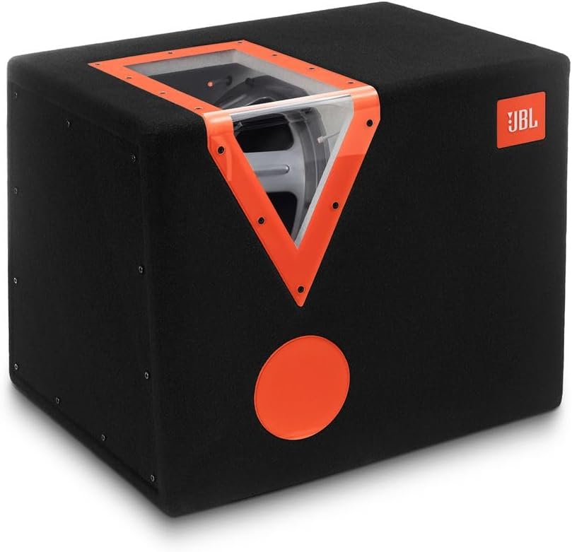 JBL Car CSX-1400BP 12 Zoll (300mm) Auto-Stereoanlage Bandpass Subwoofer mit Acryl-Fenster - Schwarz/