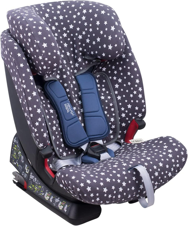 JYOKO Kids Bezug für Autositz kompatibel mit Romer Advansafix, Evolva IV M, aus Baumwolle (Winter Sk