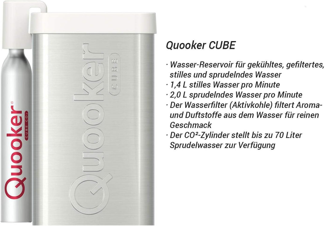 Quooker PRO3-VAQ B & CUBE | Flex schwarz 100°C Sprudel- & Kochendwassersystem