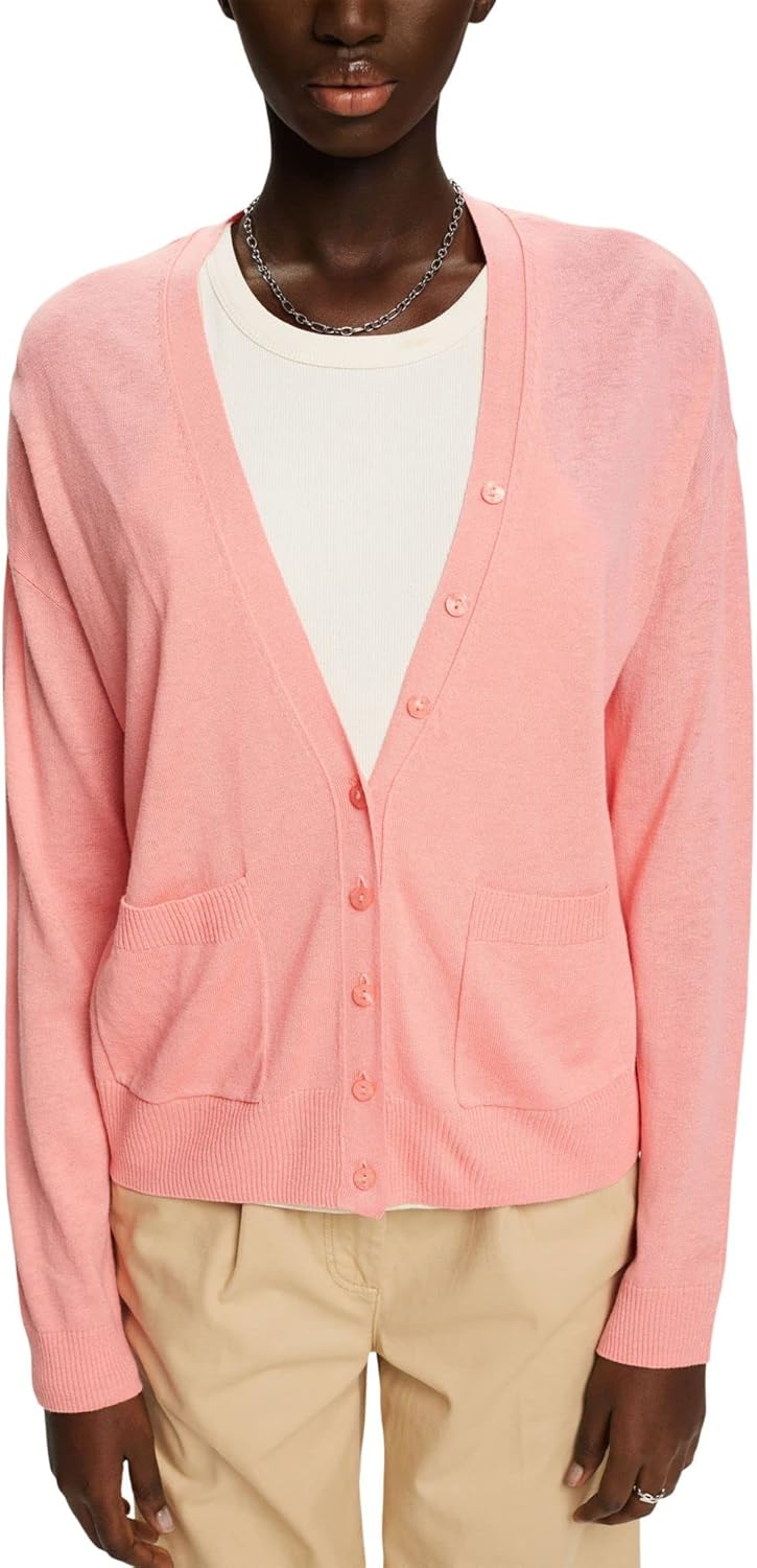 ESPRIT Damen 023ee1i305 Strickjacke XXS 670/Pink, XXS 670/Pink