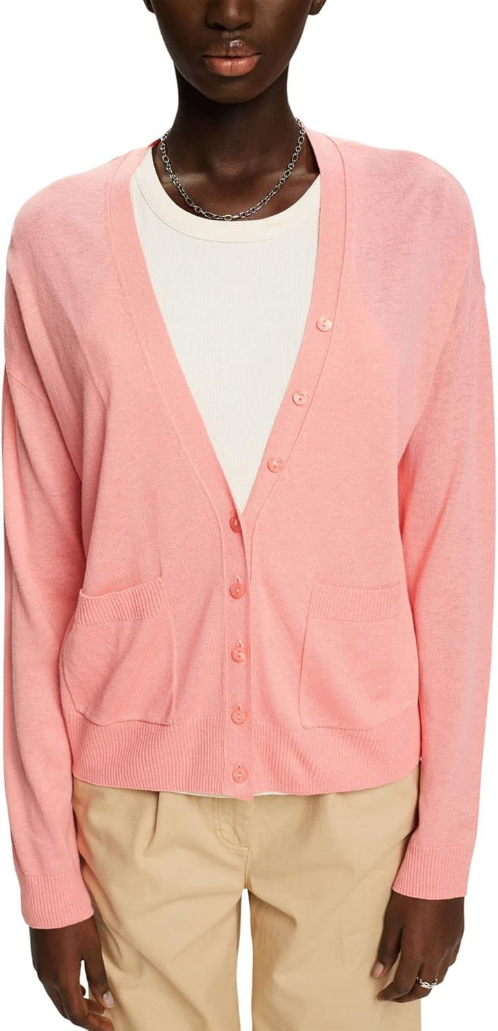 ESPRIT Damen 023ee1i305 Strickjacke XXS 670/Pink, XXS 670/Pink
