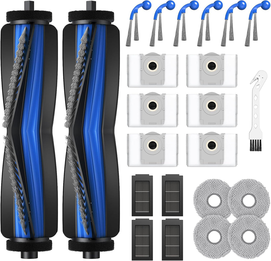 23 Stück Zubehörset für ECOVACS DEEBOT T30C Omni/ T30C Omni Gen2 Saugroboter, 2 Hauptbürste,6 Staubb