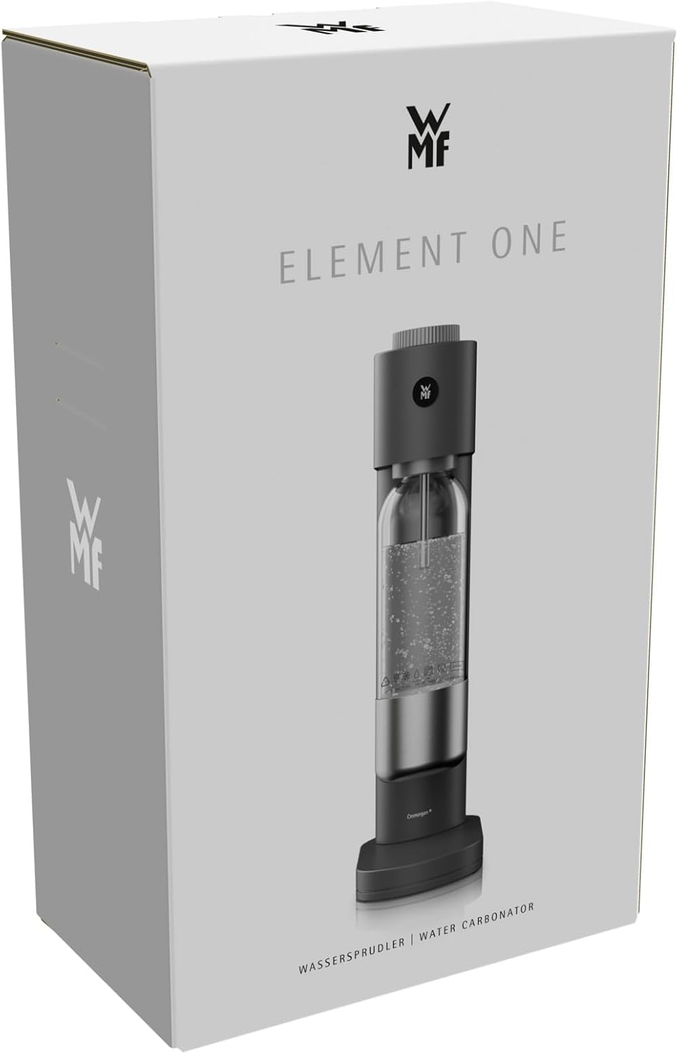 WMF Element One Wassersprudler – vollautomatische Edelstahl Sprudelmaschine mit 3 Graden, platzspare