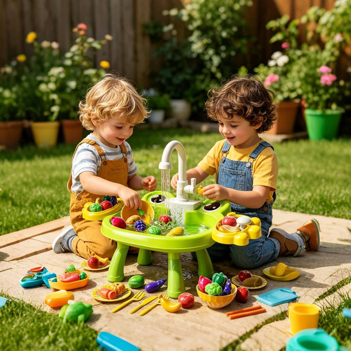 Spielspüle - Realistisch Elektrisch Interaktiv,Kinder Spüle Mit Realistischem Fliessendem Wasser,für