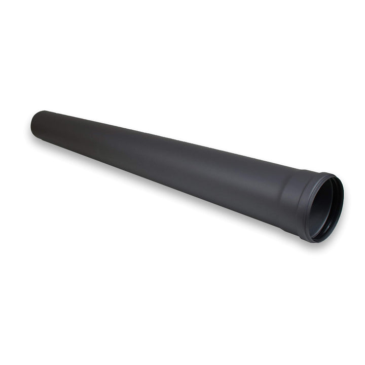 LANZZAS Pelletrohr 1000 mm Verlängerung - im Durchmesser 100 mm - Farbe: schwarz - inklusive Silikon